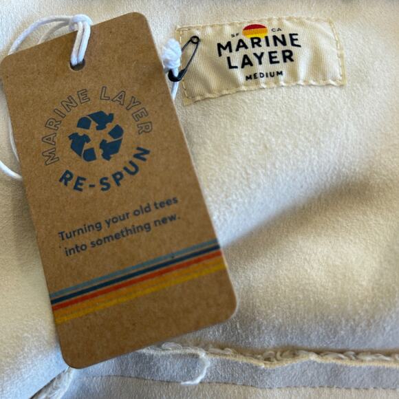 Marine‎ Layer Quebec Sherpa Jacket Womens Medium Antique White Oversized NWT - Picture 15 of 16